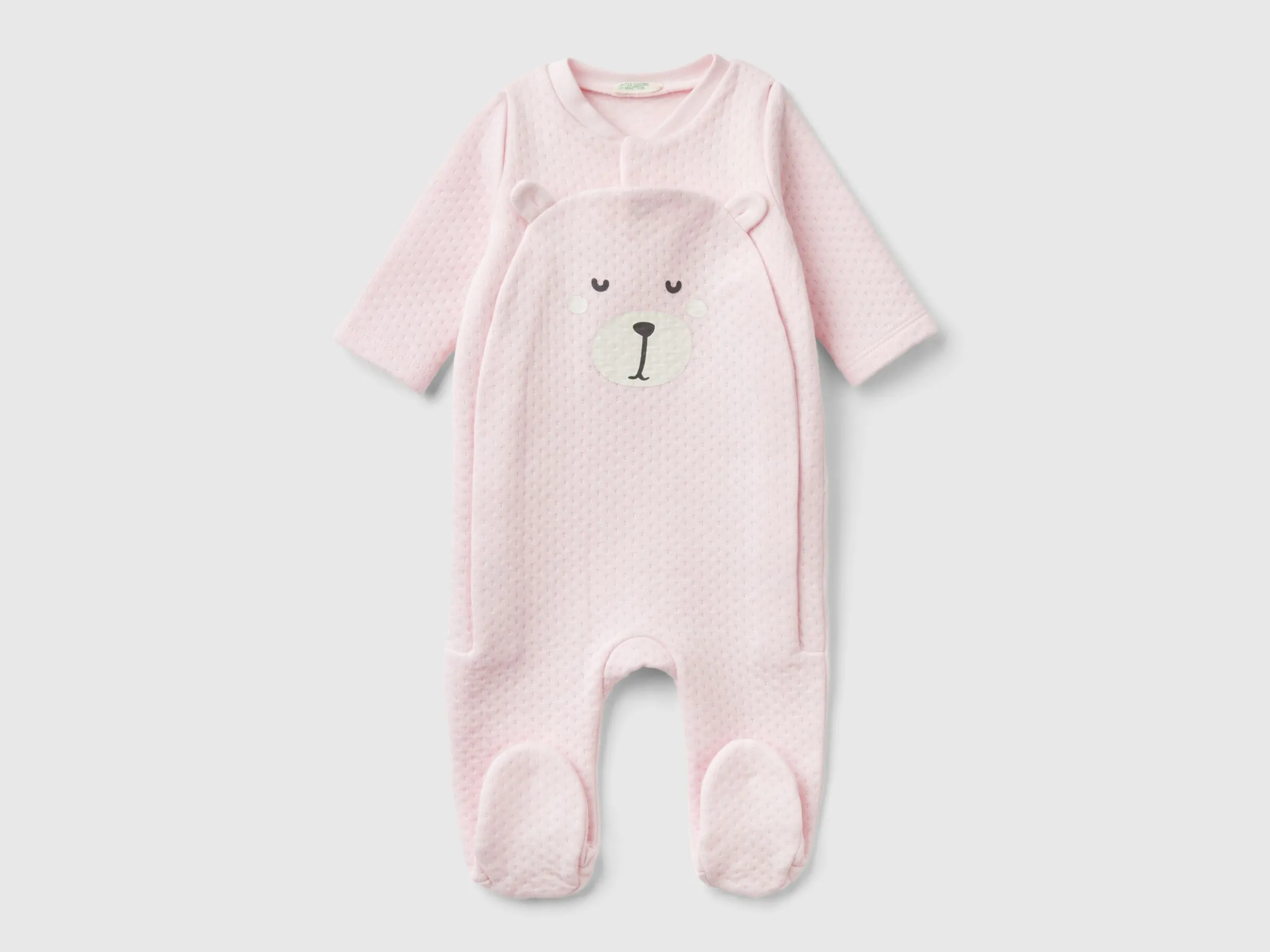 Teddy bear onesie with quilted look
