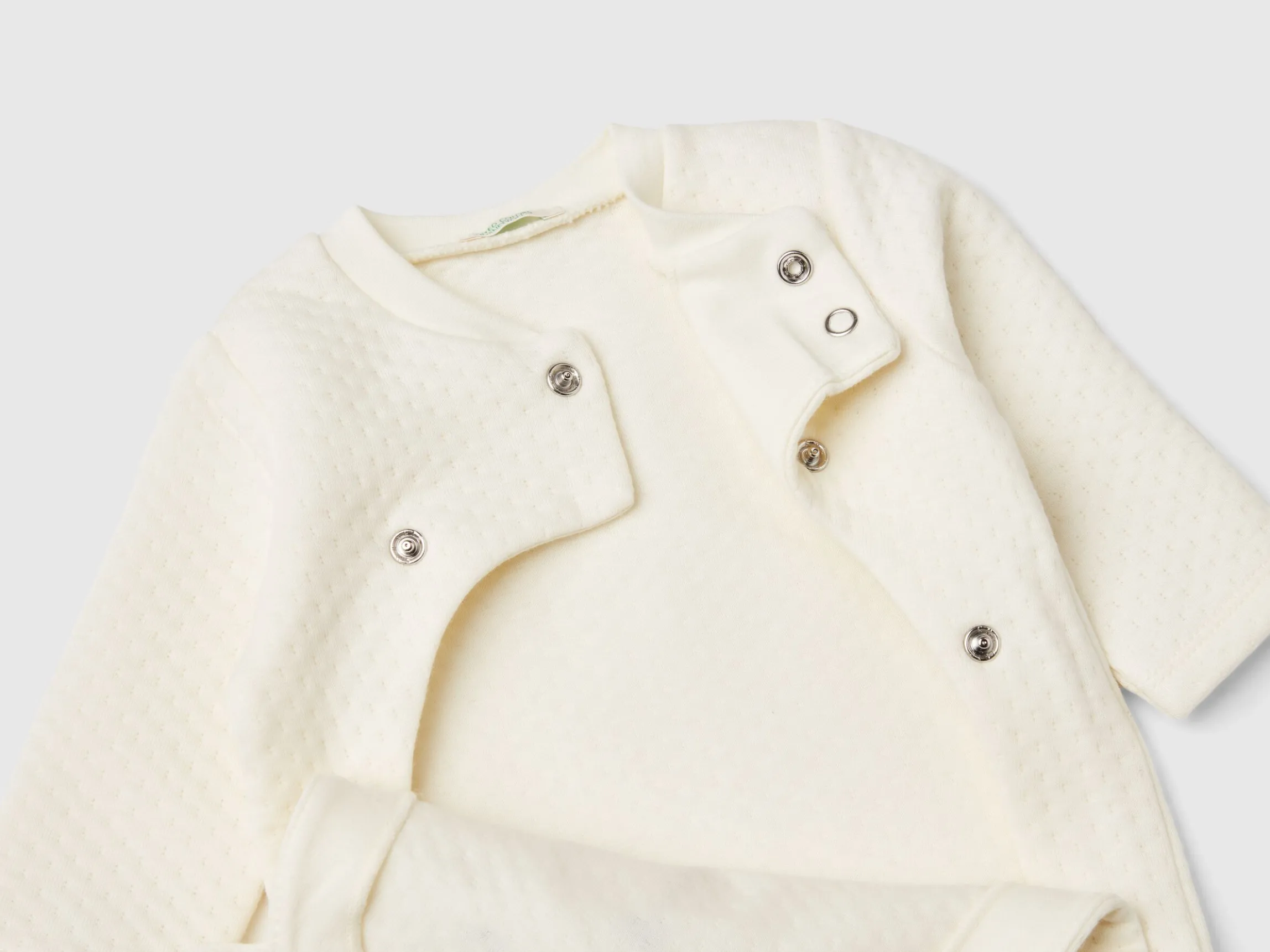 Teddy bear onesie with quilted look