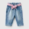 Thermal jeans with sash