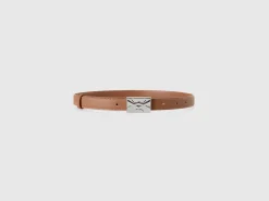Thin brown belt