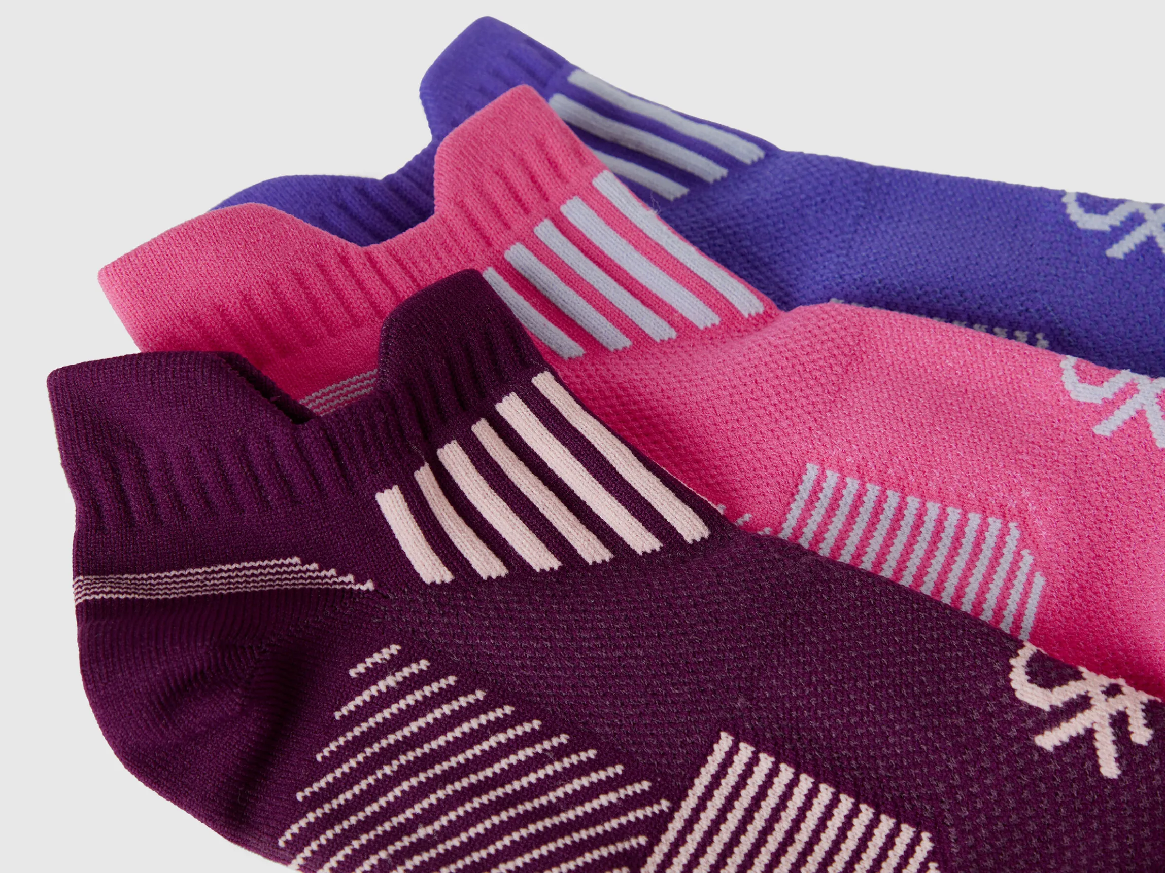 Three pairs of short sports socks