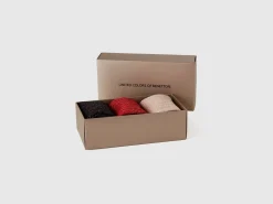Three pairs of socks in lurex and cotton blend