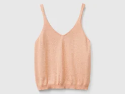 Top with V-neck and lurex
