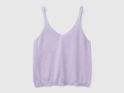 Top with V-neck and lurex