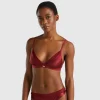 Triangle bra in glossy fabric