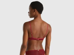 Triangle bra in glossy fabric