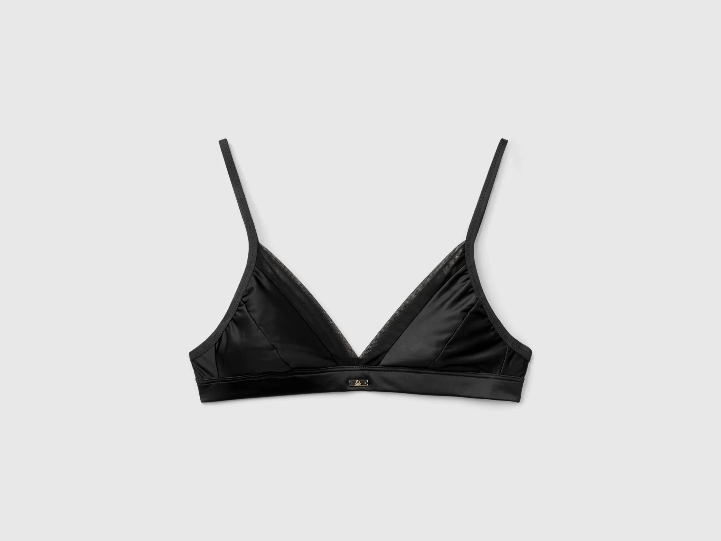 Triangle bra in glossy fabric