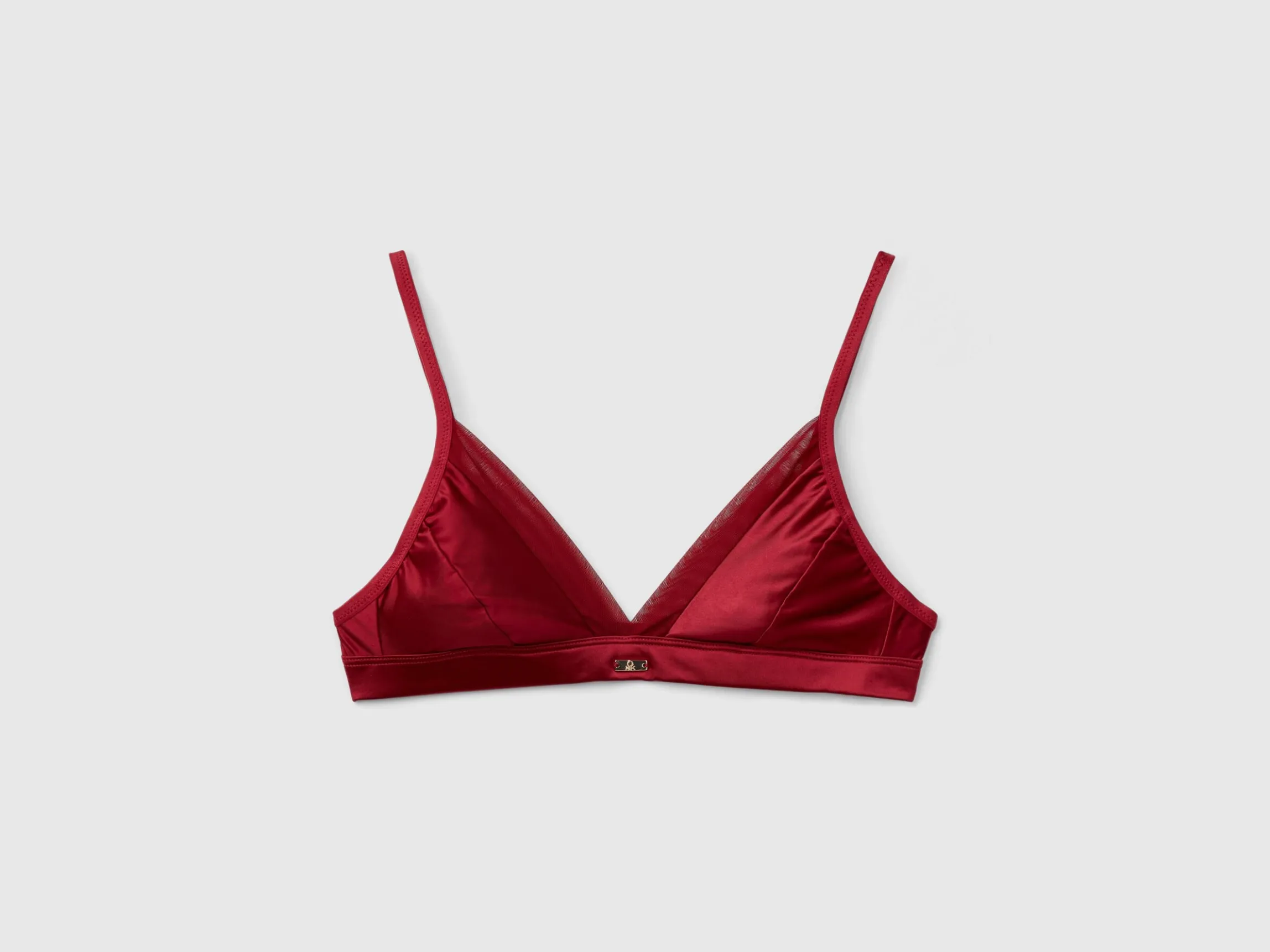 Triangle bra in glossy fabric