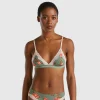 Triangle bra with floral print
