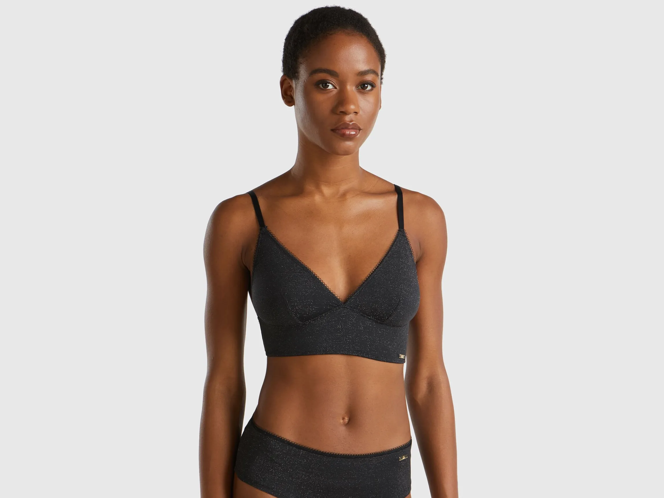 Triangle bra with lurex