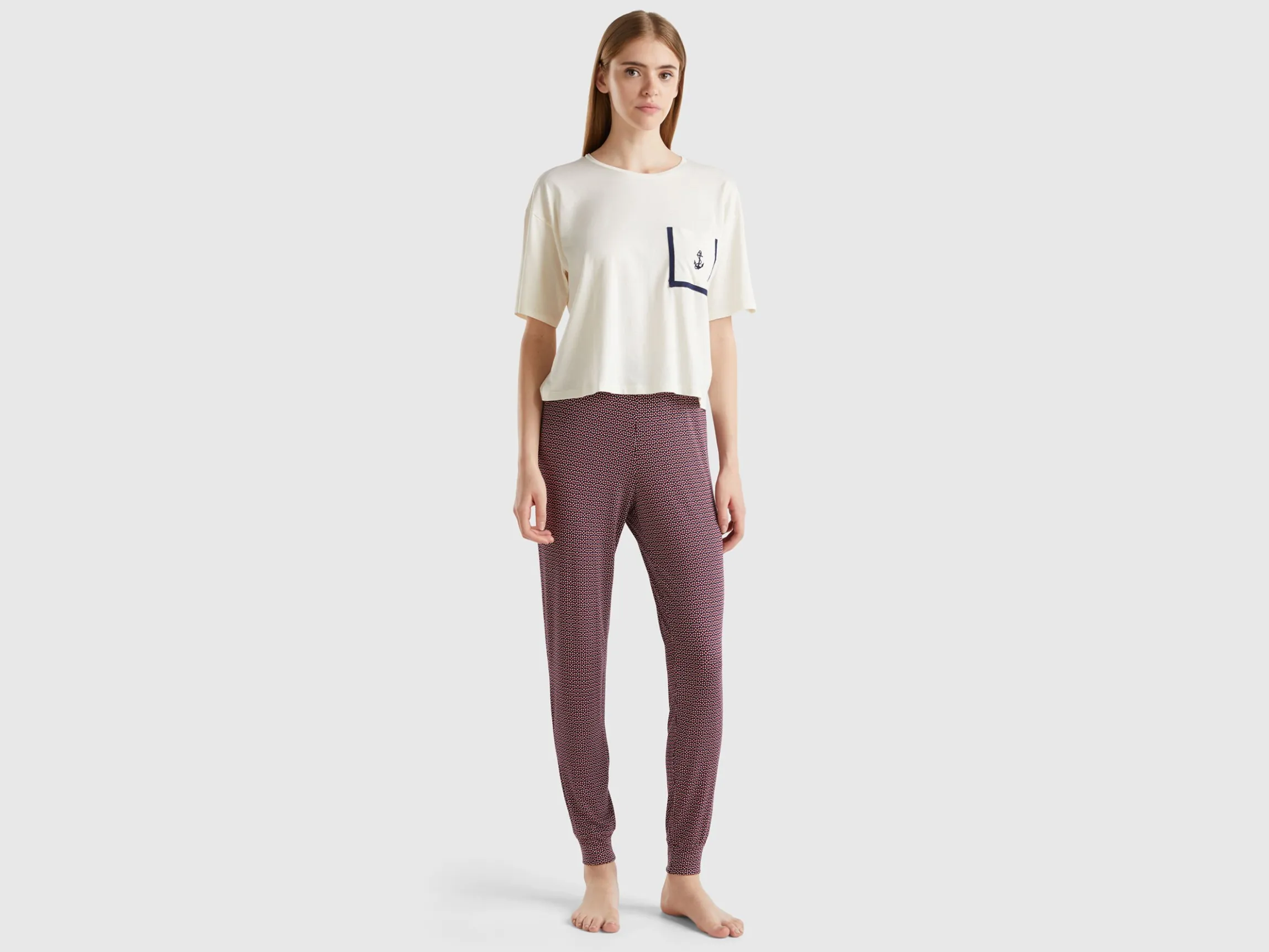 Trousers in stretch viscose