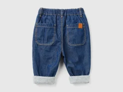 Trousers in chambray