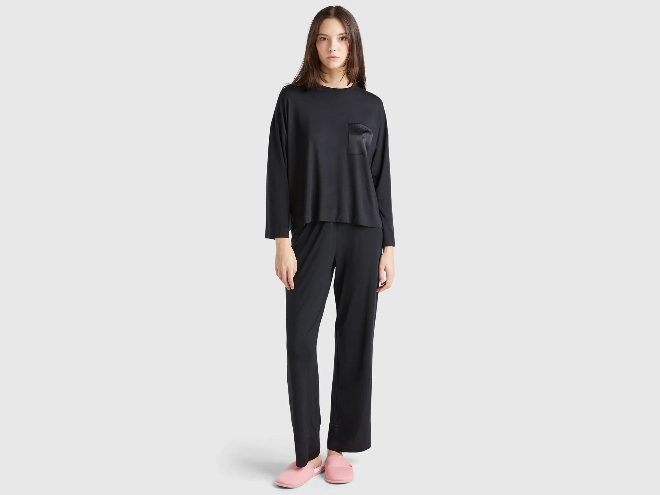 Trousers in Modal® and silk