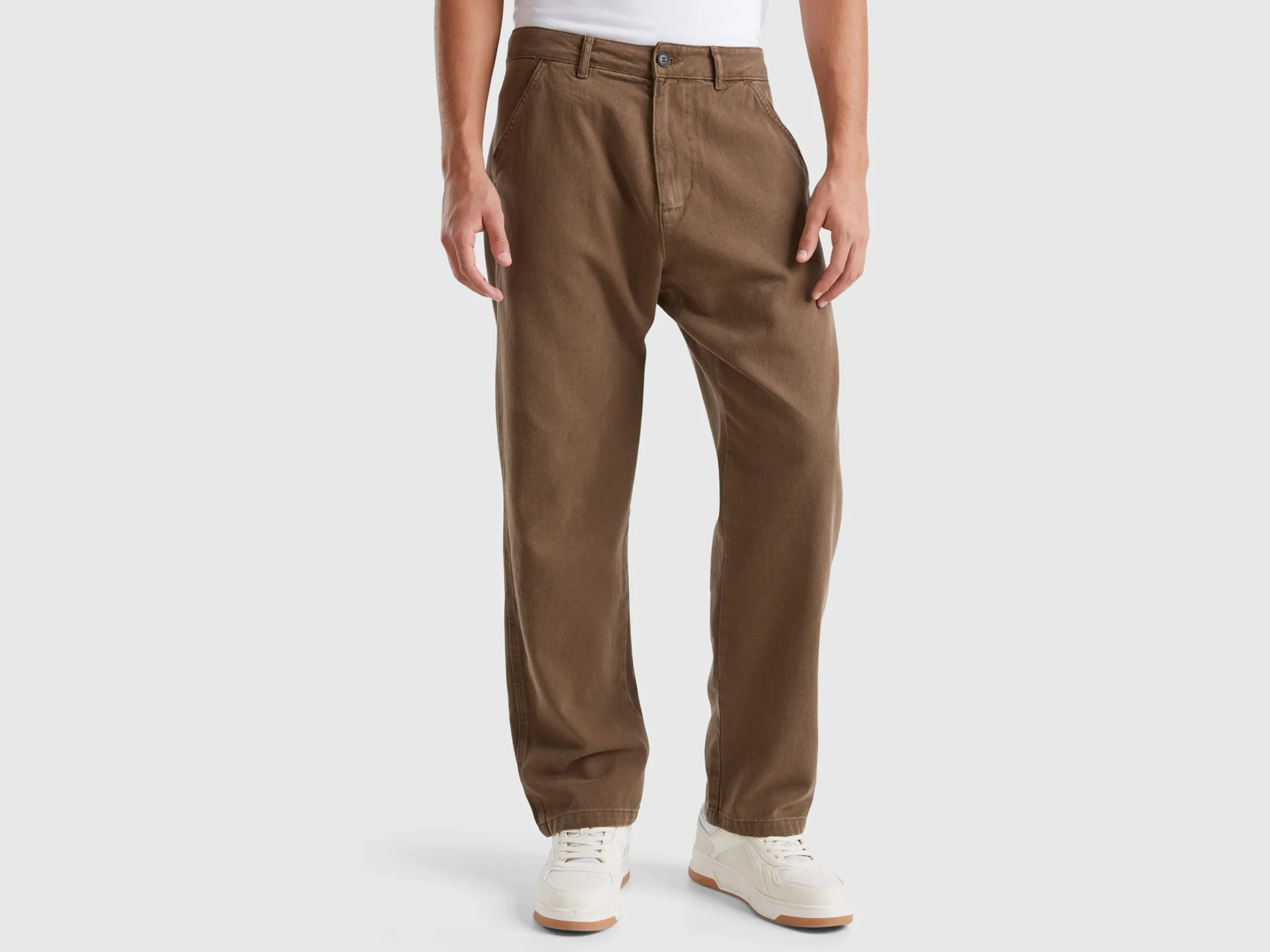 Trousers in pure cotton