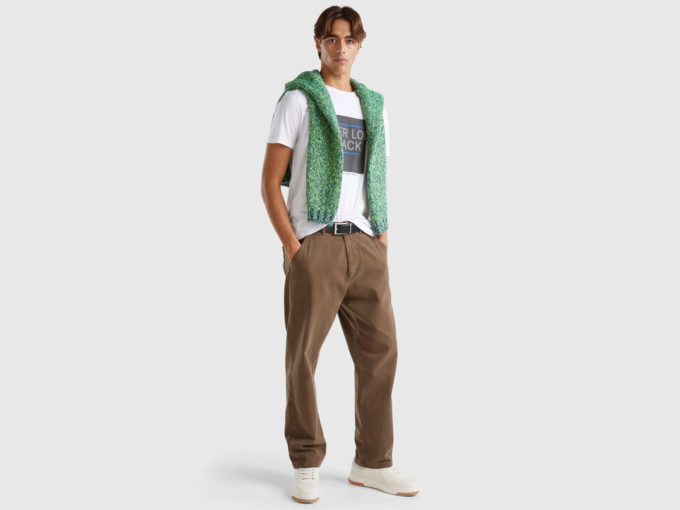 Trousers in pure cotton
