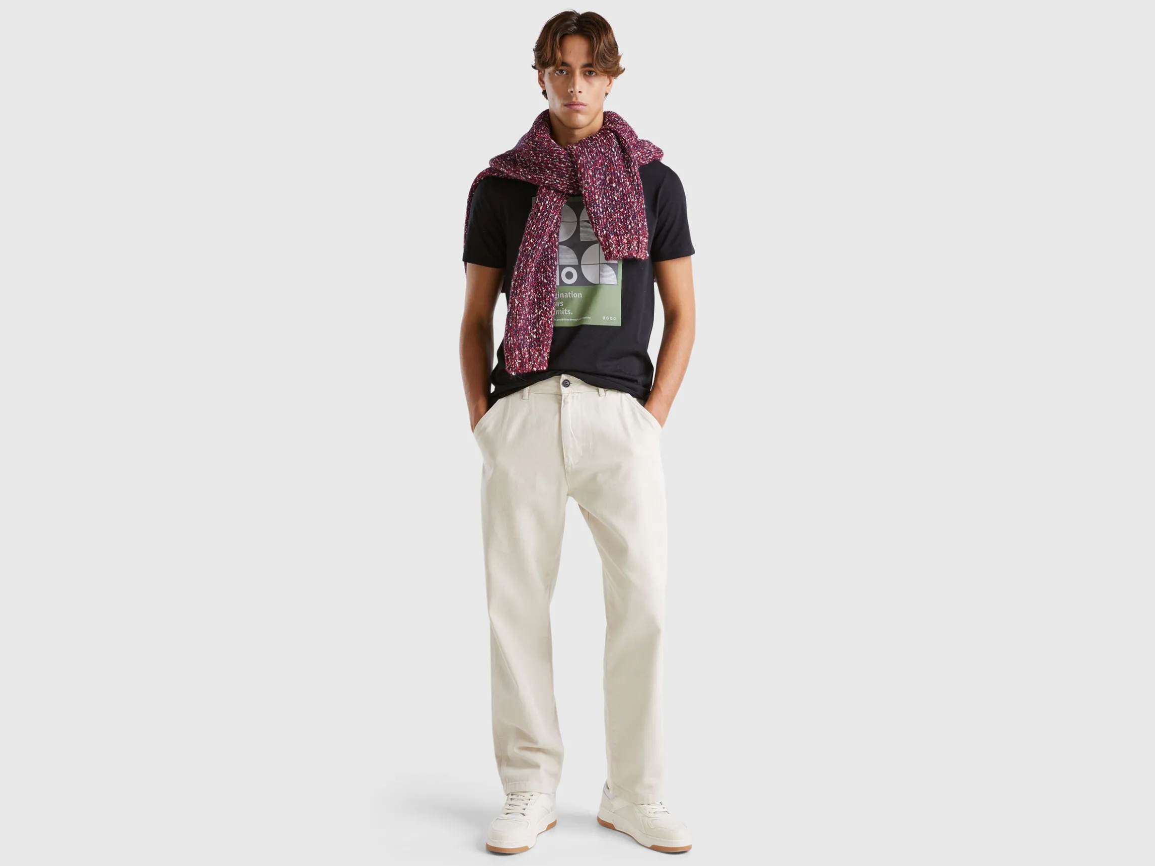 Trousers in pure cotton