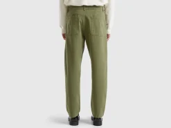Trousers in pure linen