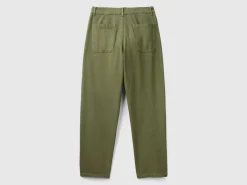 Trousers in pure linen