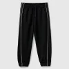 Trousers in stretch cotton blend