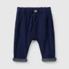 Trousers in stretch cotton blend