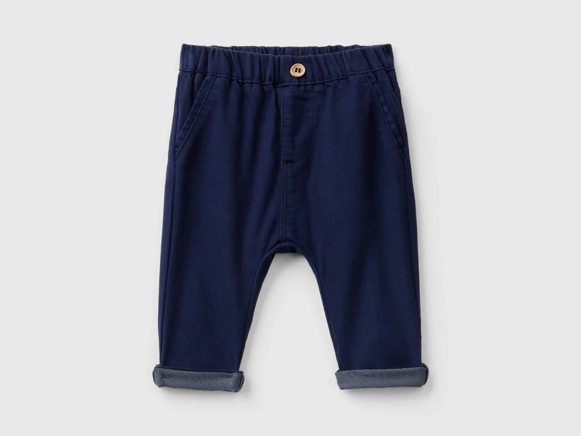 Trousers in stretch cotton blend