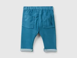Trousers in stretch cotton blend