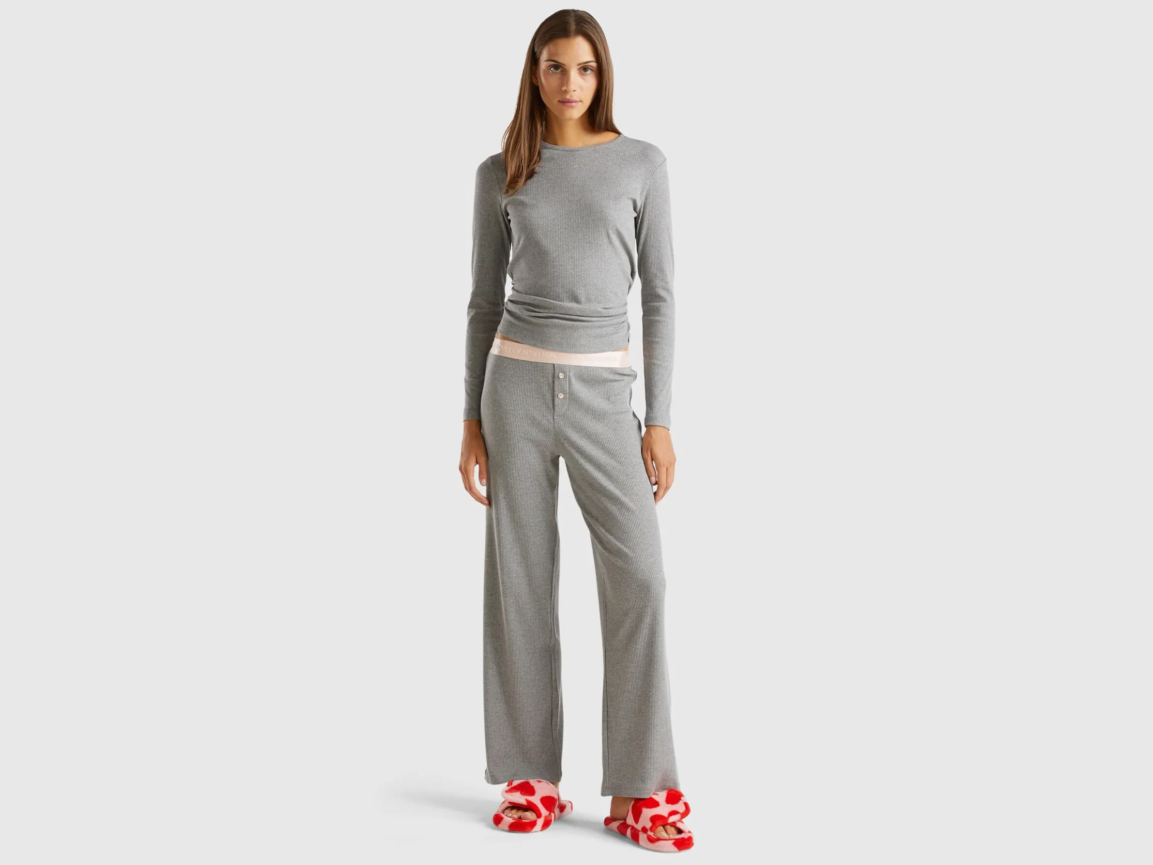 Trousers in stretch cotton blend
