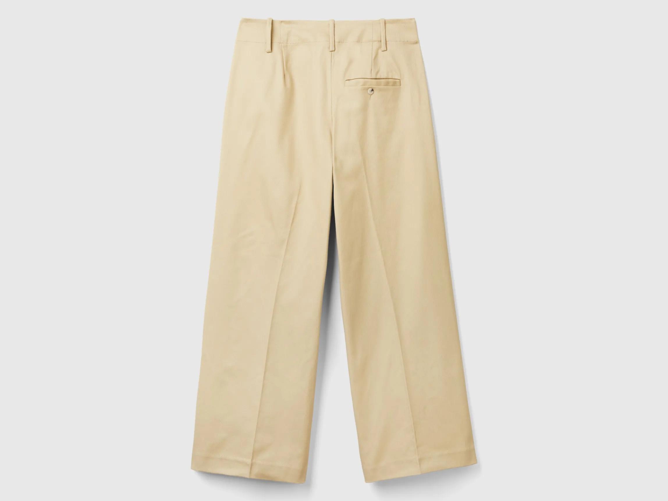 Trousers in stretch cotton with straight leg