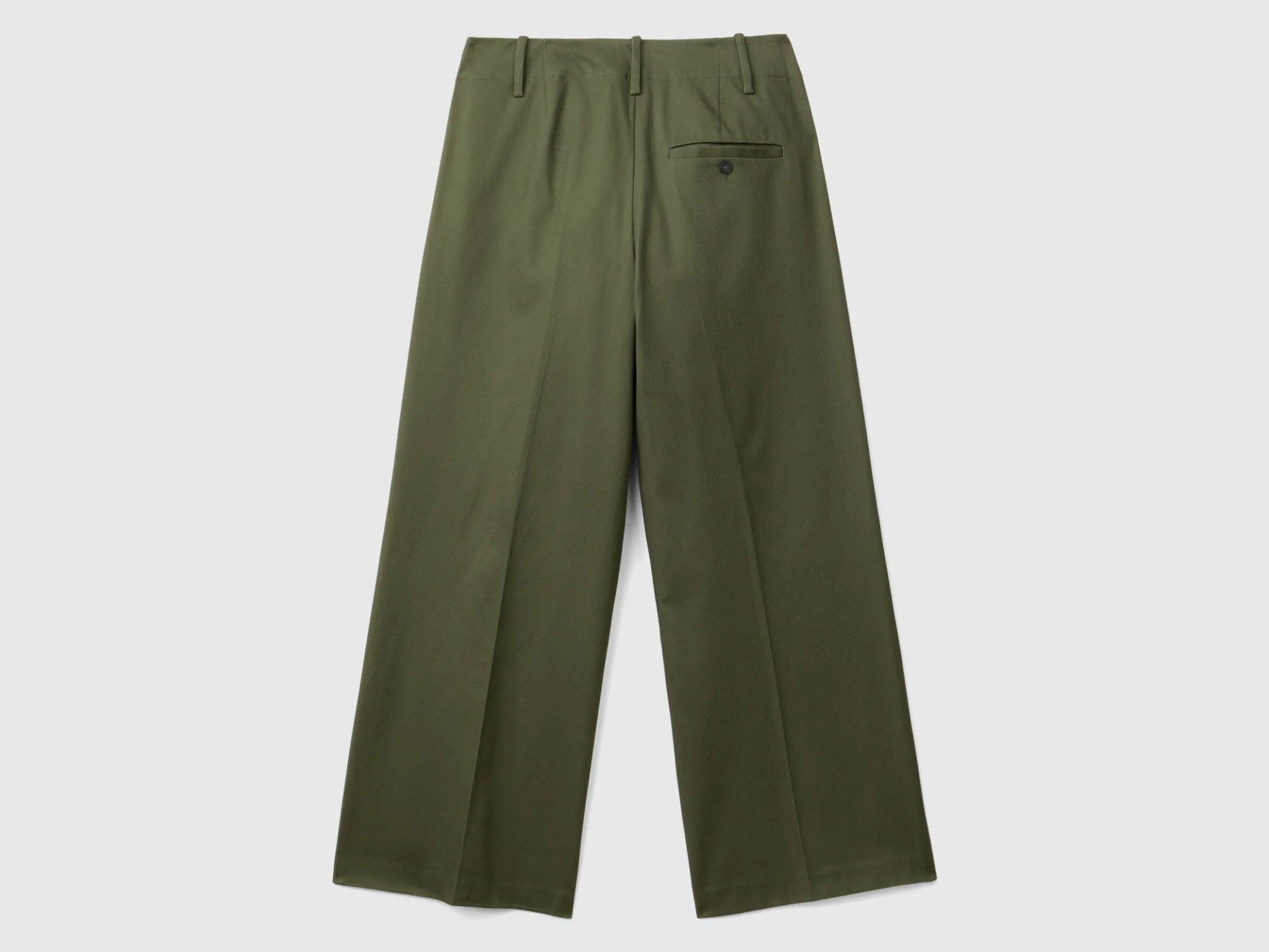 Trousers in stretch cotton with straight leg