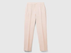 Trousers in stretch viscose blend