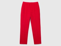 Trousers in stretch viscose blend