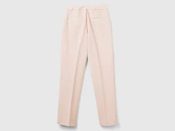 Trousers in stretch viscose blend