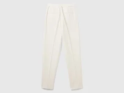 Trousers in stretch viscose blend
