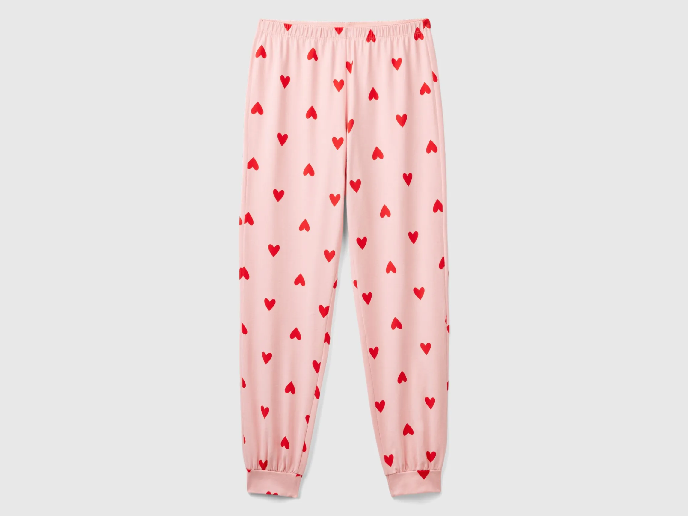 Trousers in warm cotton with hearts