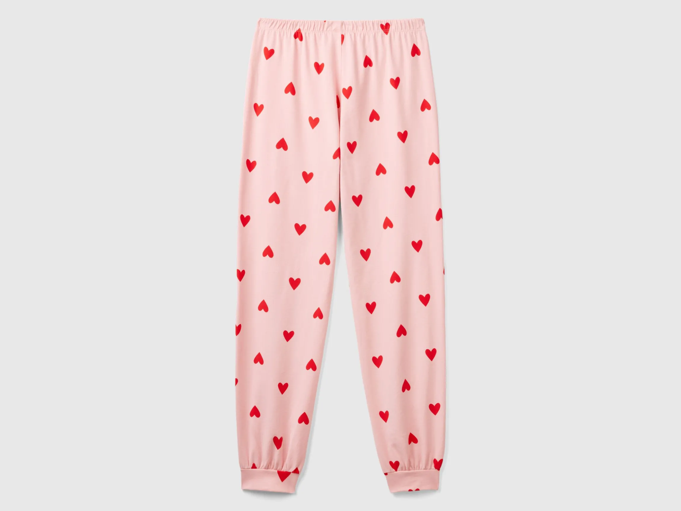 Trousers in warm cotton with hearts