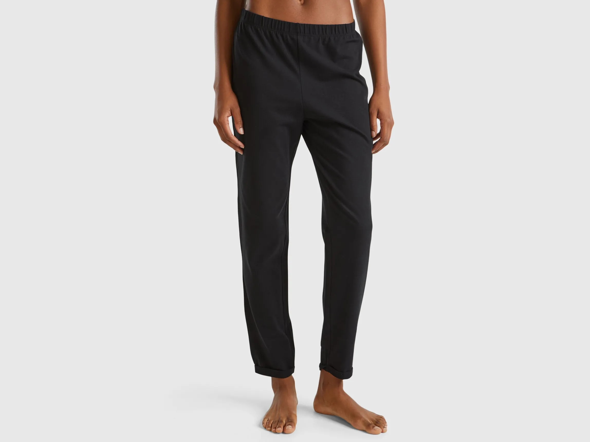 Trousers in warm stretch cotton