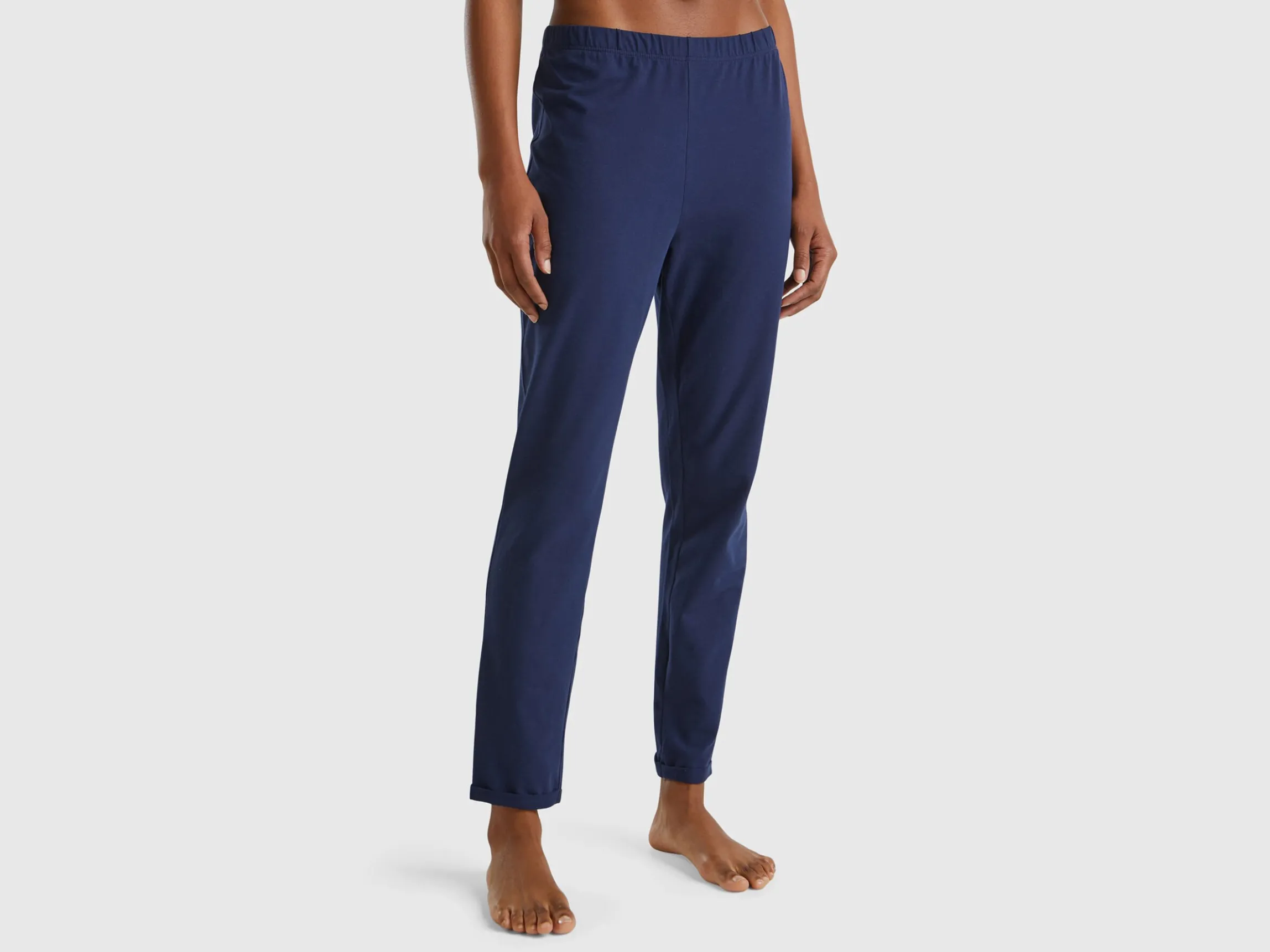 Trousers in warm stretch cotton