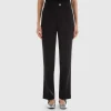 Trousers in wool and viscose blend
