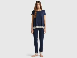 Trousers with lace details
