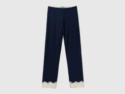 Trousers with lace details