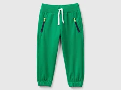 Trousers with print and drawstring