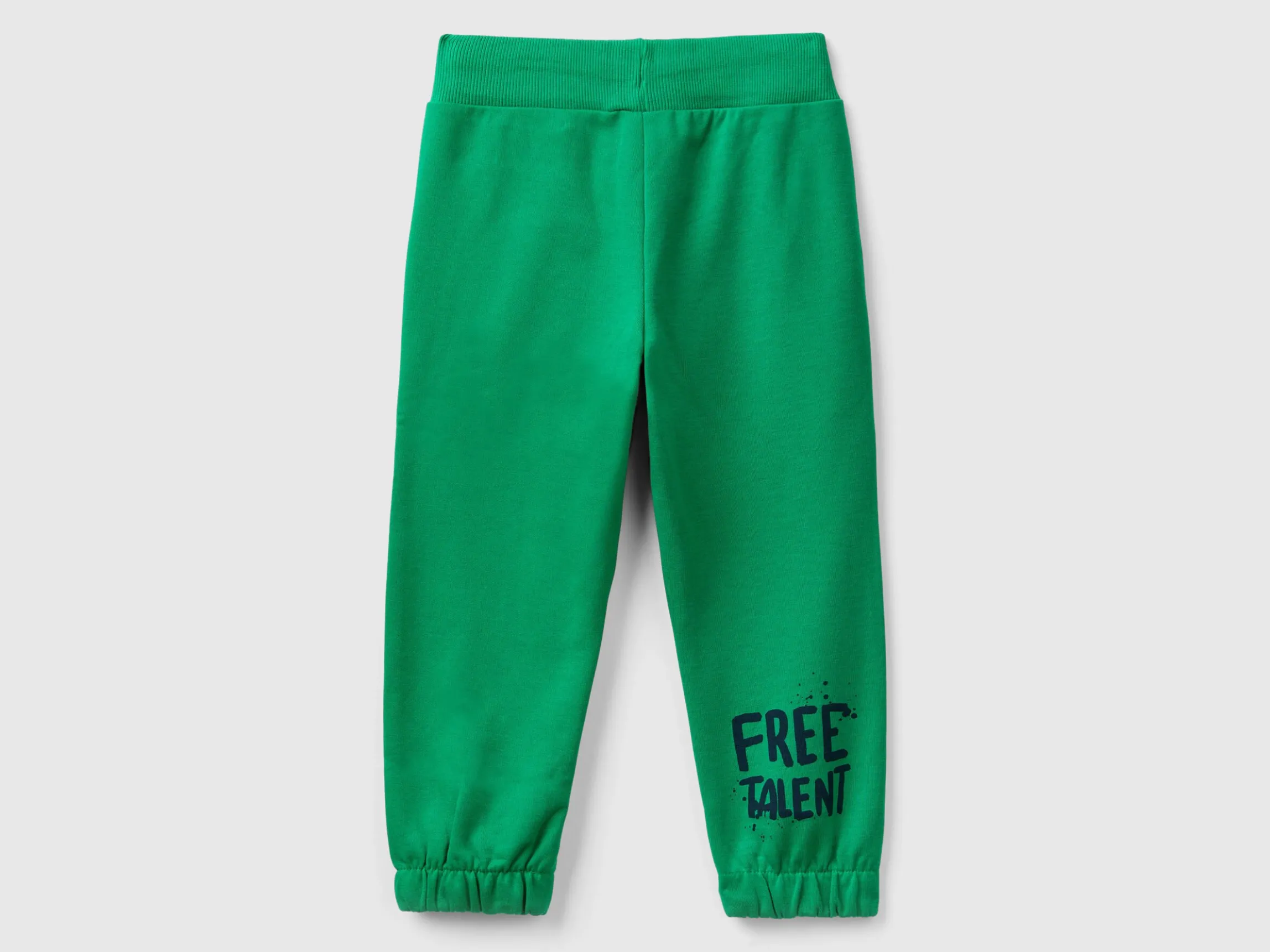 Trousers with print and drawstring