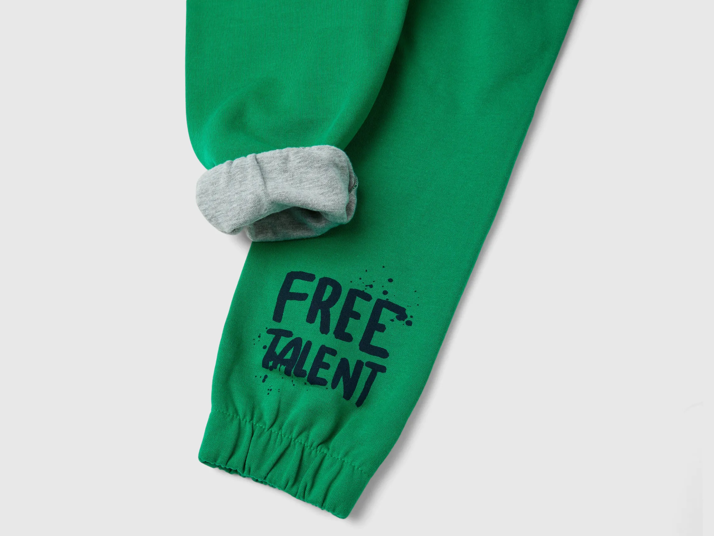 Trousers with print and drawstring