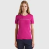T-shirt in 100% cotton with glitter print logo
