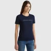T-shirt in 100% cotton with glitter print logo
