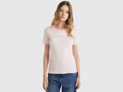 T-shirt in 100% cotton with glitter print logo