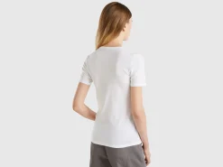 T-shirt in 100% cotton with glitter print logo
