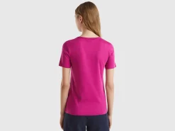 T-shirt in 100% cotton with glitter print logo