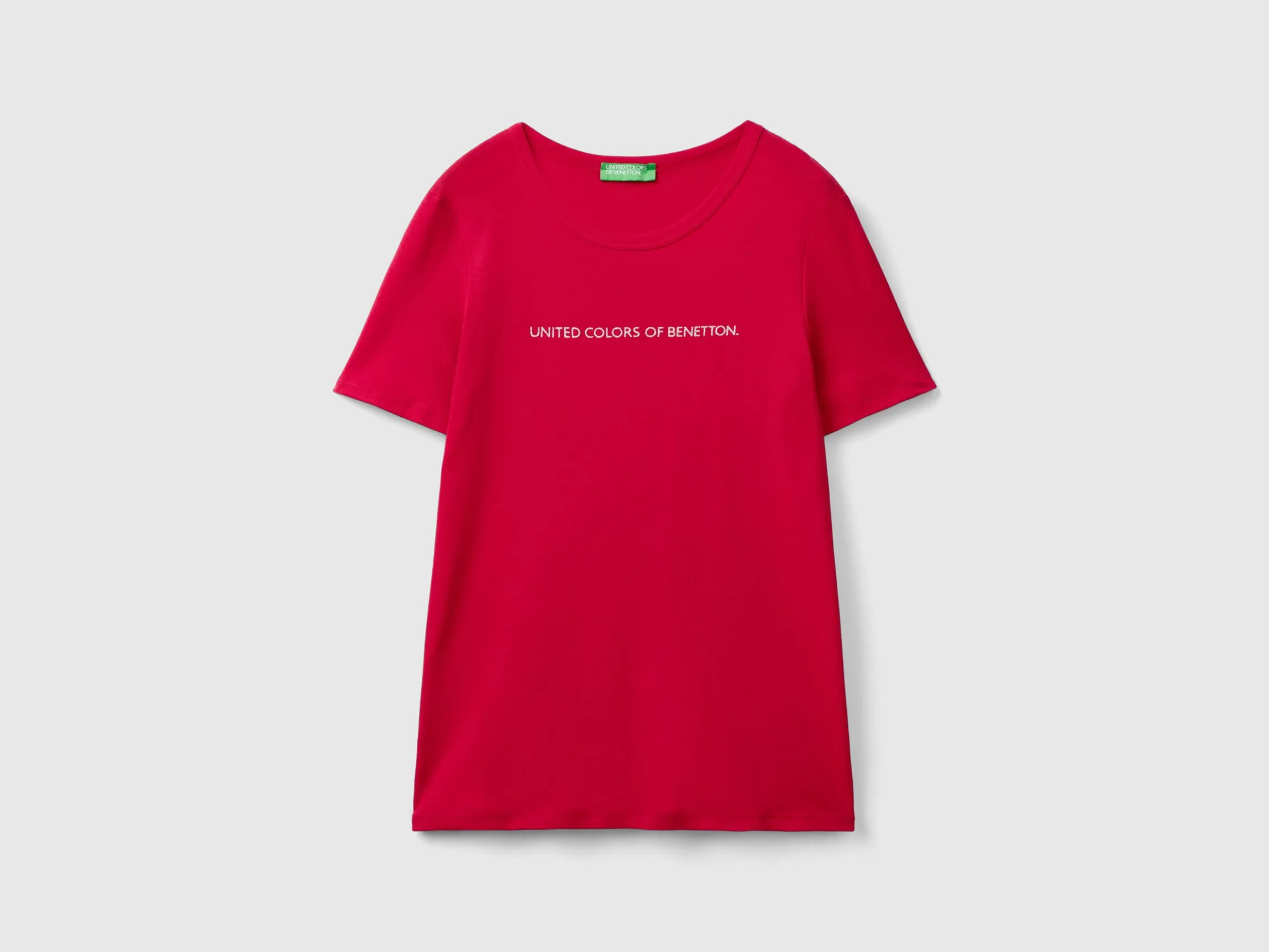 T-shirt in 100% cotton with glitter print logo