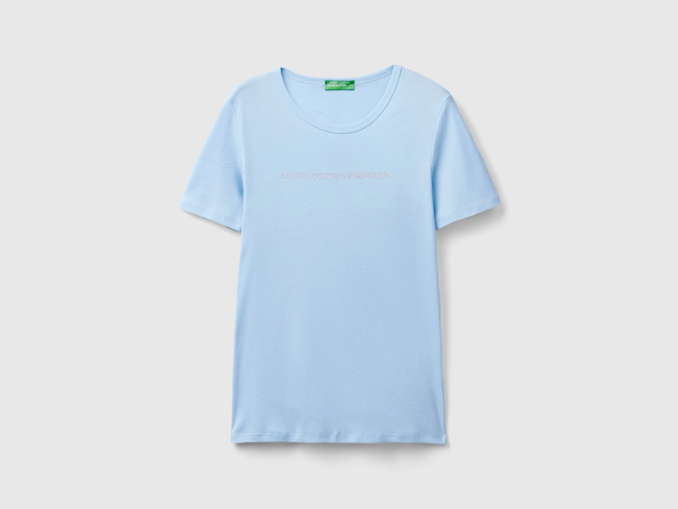 T-shirt in 100% cotton with glitter print logo